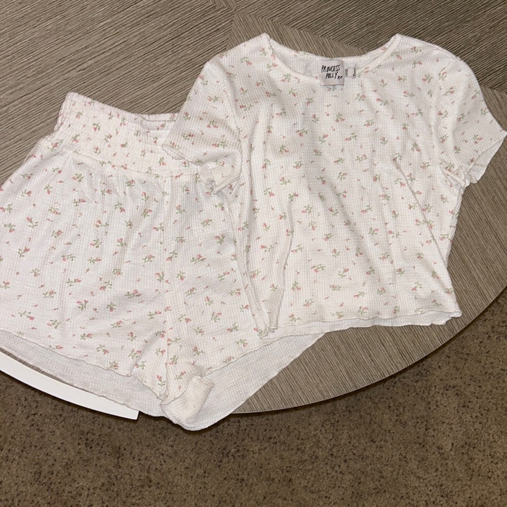 princess polly floral pajama set size 2